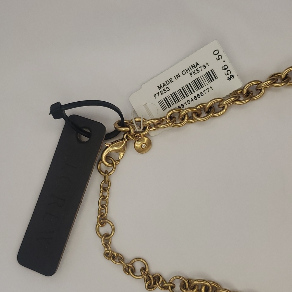 J. Crew Chucky faux amber & Gold necklace - Picture 5 of 13